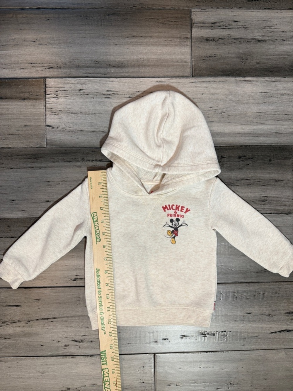 Disney , Mickey y Friends Cream Hoodie for Kids size 12 M - Picture 3 of 7